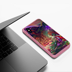 Чехол iPhone XS Max матовый Рождественские тайны, цвет: 3D-малиновый — фото 2