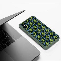 Чехол iPhone XS Max матовый Men Day Мужской День, цвет: 3D-темно-зеленый — фото 2