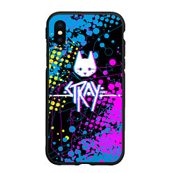 Чехол iPhone XS Max матовый Stray кот бродяга, цвет: 3D-черный