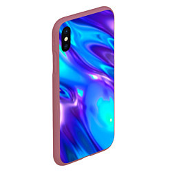 Чехол iPhone XS Max матовый Neon Holographic, цвет: 3D-малиновый — фото 2