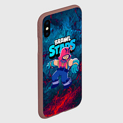 Чехол iPhone XS Max матовый ГРОМ BRAWL STARS GROM, цвет: 3D-коричневый — фото 2