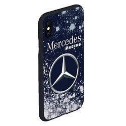 Чехол iPhone XS Max матовый MERCEDES Racing Краски, цвет: 3D-черный — фото 2