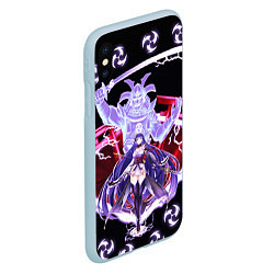 Чехол iPhone XS Max матовый SHOGUN RAIDEN SAMURAI DEMON GENSHIN IMPACT, цвет: 3D-голубой — фото 2