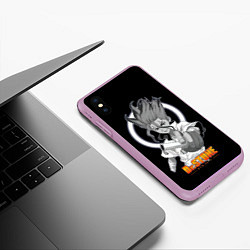Чехол iPhone XS Max матовый Сенку с колбой - Доктор Стоун, цвет: 3D-сиреневый — фото 2