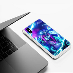 Чехол iPhone XS Max матовый KDA FLASHLIGHT NEON КДА В МАСКЕ LEAGUE OF LEGENDS, цвет: 3D-белый — фото 2