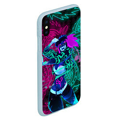 Чехол iPhone XS Max матовый KDA NEON DRAGONS LEAGUE OF LEGENDS НЕОНОВЫЕ ДРАКОН, цвет: 3D-голубой — фото 2