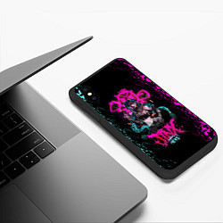 Чехол iPhone XS Max матовый JINX ARCANE LEAGUE OF LEGENDS, КРАСКИ, цвет: 3D-черный — фото 2