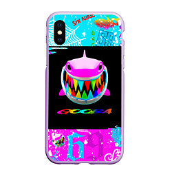 Чехол iPhone XS Max матовый 6IX9INE GOOBA TEKASHI 69, цвет: 3D-сиреневый