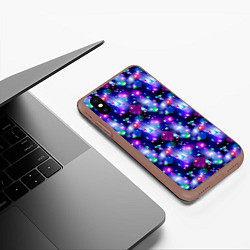 Чехол iPhone XS Max матовый Бриллиантовое Сияние, цвет: 3D-коричневый — фото 2