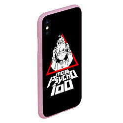 Чехол iPhone XS Max матовый Mob Psycho 100 Кагеяма и Ямочки, цвет: 3D-розовый — фото 2