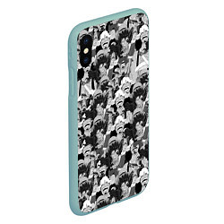 Чехол iPhone XS Max матовый Манки Д Луффи, One Piece ЧБ, цвет: 3D-мятный — фото 2