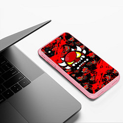 Чехол iPhone XS Max матовый Геометри Дэш красный демон Geometry Dash, цвет: 3D-баблгам — фото 2