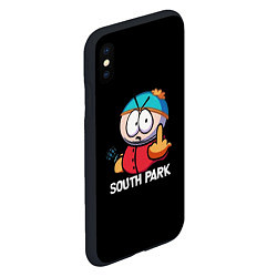 Чехол iPhone XS Max матовый Южный парк Эрик South Park, цвет: 3D-черный — фото 2