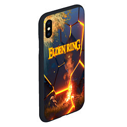 Чехол iPhone XS Max матовый ELDEN RING RPG, цвет: 3D-черный — фото 2