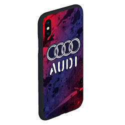 Чехол iPhone XS Max матовый AUDI Audi Краски, цвет: 3D-черный — фото 2