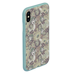 Чехол iPhone XS Max матовый Ahegao Цвета Хаки, цвет: 3D-мятный — фото 2