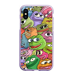 Чехол iPhone XS Max матовый Pepe BOMBING