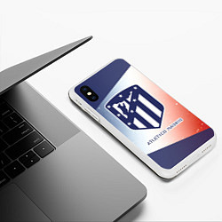 Чехол iPhone XS Max матовый АТЛЕТИКО Atletico Madrid Графика, цвет: 3D-белый — фото 2