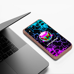 Чехол iPhone XS Max матовый 6IX9INE: ТРЕЩИНЫ, цвет: 3D-коричневый — фото 2