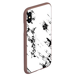 Чехол iPhone XS Max матовый Чёрный клевер black clover,, цвет: 3D-коричневый — фото 2