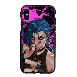 Чехол iPhone XS Max матовый Arcane League Of Legends JINX ПАУДЕР, цвет: 3D-черный