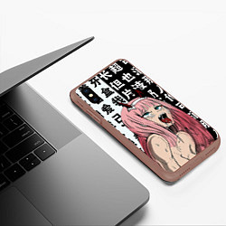 Чехол iPhone XS Max матовый AHEGAO ZERO TWO Зеро ту ахегао, цвет: 3D-коричневый — фото 2