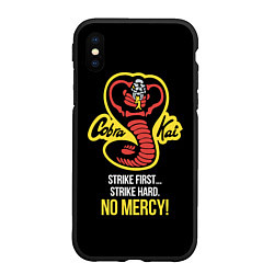 Чехол iPhone XS Max матовый Cobra Kai - No mercy!, цвет: 3D-черный