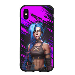 Чехол iPhone XS Max матовый League Of Legends Arcane ДЖИНКС МИЛАШКА