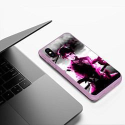 Чехол iPhone XS Max матовый Эрен Йегер Атака Титанов 2022, цвет: 3D-сиреневый — фото 2