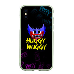 Чехол iPhone XS Max матовый HUGGY WUGGY PATTERN, цвет: 3D-салатовый