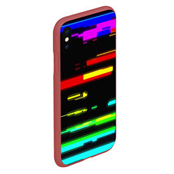 Чехол iPhone XS Max матовый Color fashion glitch, цвет: 3D-красный — фото 2