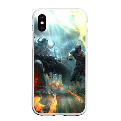 Чехол iPhone XS Max матовый God of War Fighting