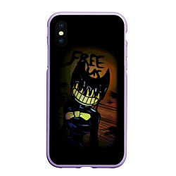 Чехол iPhone XS Max матовый Бенди Bendy And The Ink Machine, цвет: 3D-светло-сиреневый