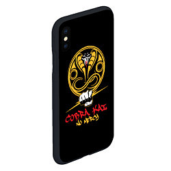 Чехол iPhone XS Max матовый Cobra Kai no mercy, цвет: 3D-черный — фото 2