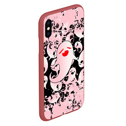 Чехол iPhone XS Max матовый Genshin Impact - Ху Тао, цвет: 3D-красный — фото 2