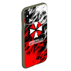 Чехол iPhone XS Max матовый Umbrella Corporation Fire, цвет: 3D-темно-зеленый — фото 2