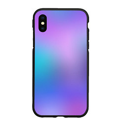 Чехол iPhone XS Max матовый Радужное Размытие, цвет: 3D-черный