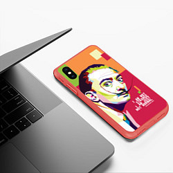 Чехол iPhone XS Max матовый Salvador Dali - i am just not normal, цвет: 3D-красный — фото 2