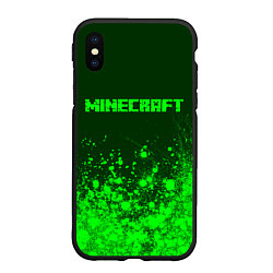 Чехол iPhone XS Max матовый MINECRAFT - Краски, цвет: 3D-черный