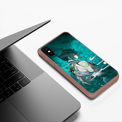 Чехол iPhone XS Max матовый Сяо Адепт Genshin impact, цвет: 3D-коричневый — фото 2