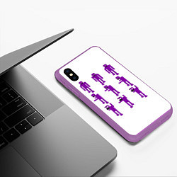 Чехол iPhone XS Max матовый Five Nights At Freddys purple guy, цвет: 3D-фиолетовый — фото 2