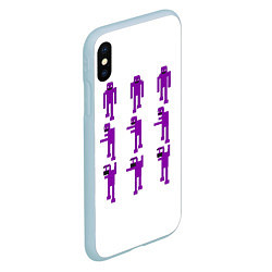 Чехол iPhone XS Max матовый Five Nights At Freddys purple guy, цвет: 3D-голубой — фото 2