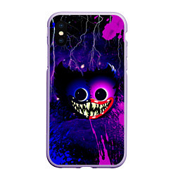 Чехол iPhone XS Max матовый Хаги Ваги Ночное Небо, цвет: 3D-светло-сиреневый