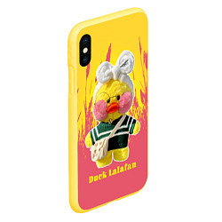 Чехол iPhone XS Max матовый Duck Lalafanfan, цвет: 3D-желтый — фото 2