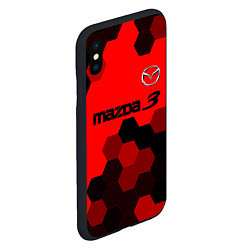 Чехол iPhone XS Max матовый MAZDA 3 Графика, цвет: 3D-черный — фото 2