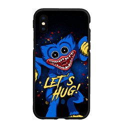 Чехол iPhone XS Max матовый Хагги Вагги - Lets Hug! Poppy Playtime, цвет: 3D-черный
