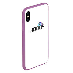 Чехол iPhone XS Max матовый J-Hooope, цвет: 3D-фиолетовый — фото 2