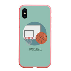 Чехол iPhone XS Max матовый Basketball Спорт, цвет: 3D-баблгам