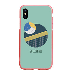 Чехол iPhone XS Max матовый Volleyball Спорт, цвет: 3D-баблгам