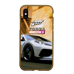 Чехол iPhone XS Max матовый Игрище Forza Horizon 5, цвет: 3D-коричневый